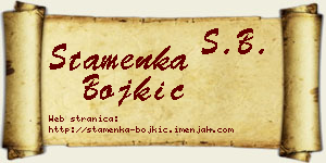 Stamenka Bojkić vizit kartica